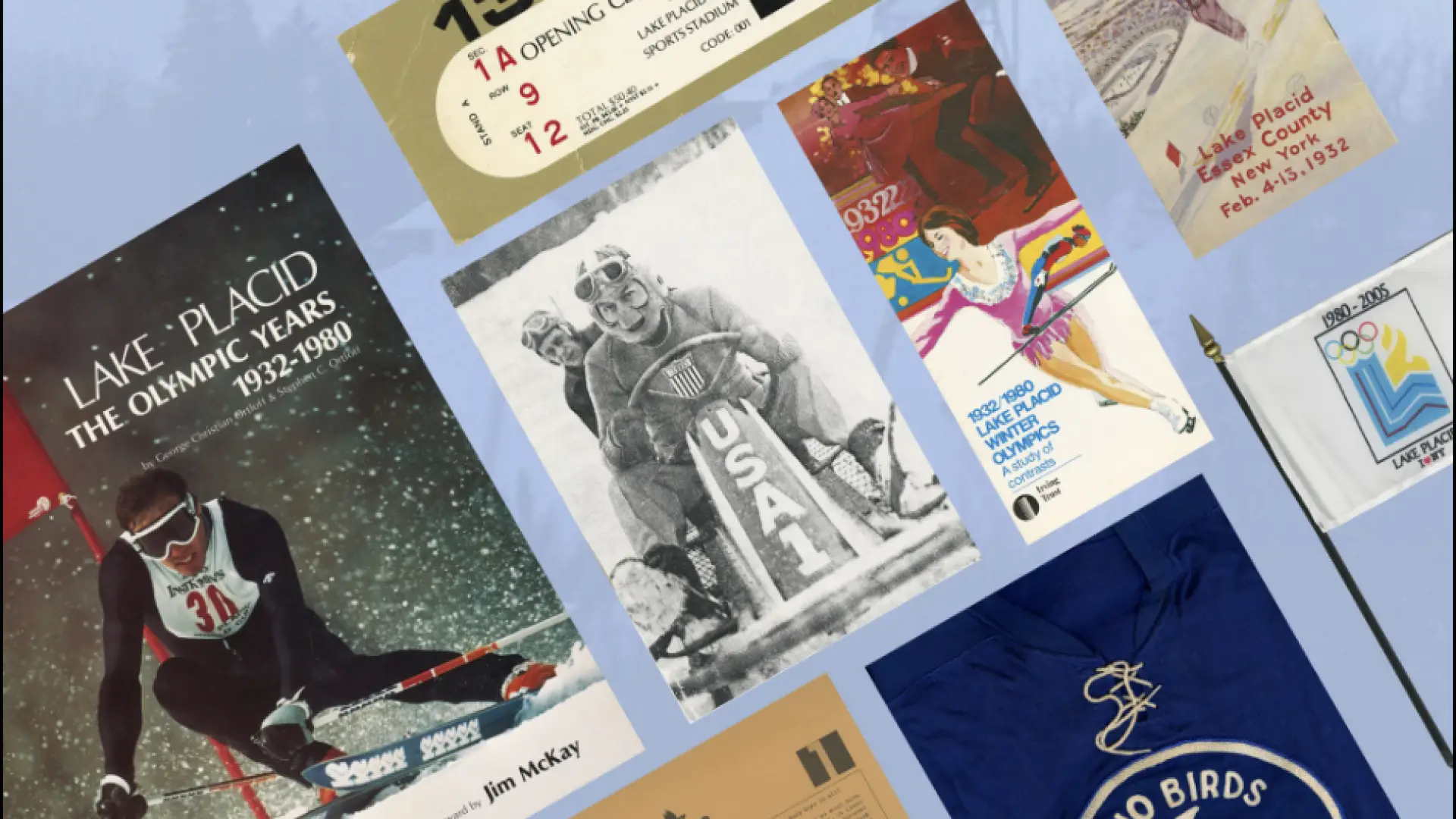 Collection of winter sports and Olympic photos and memorabilia